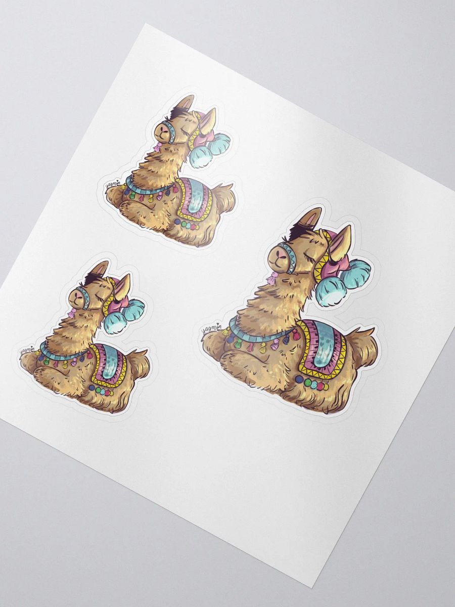 Resting Llama Sticker - Serene Animal Decal product image (2)