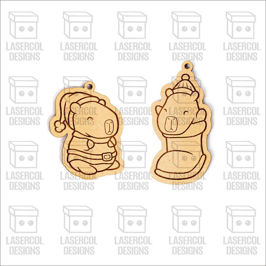 Christmas Ornaments - Laser Cut Files Capybara product image (10)
