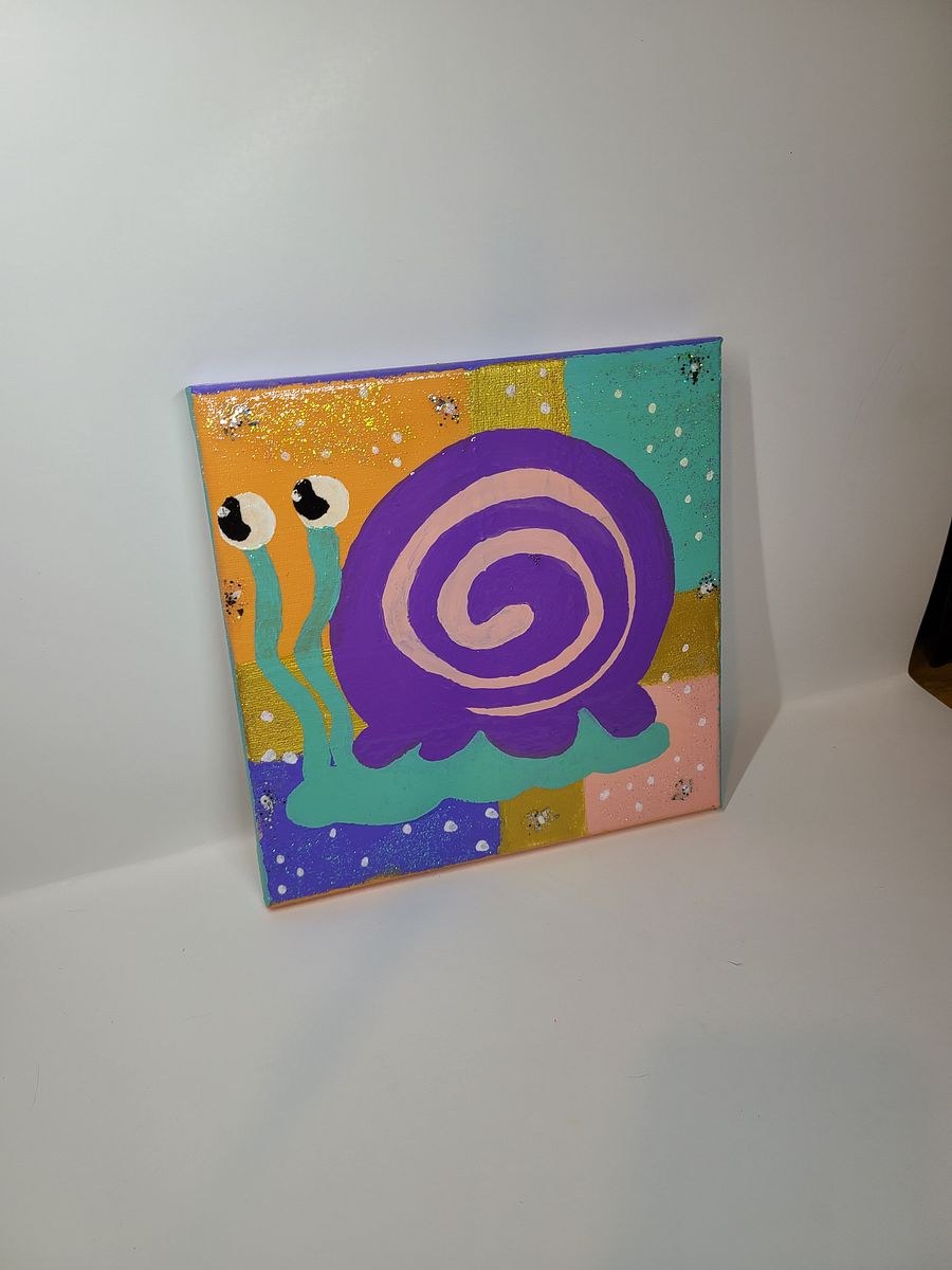 Gary's Cousin - painting on 8x8 canvas product image (3)