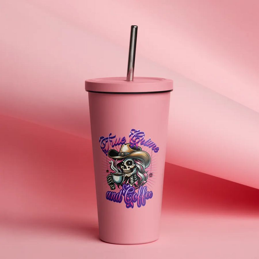 True Crime Skeleton & Coffee Insulated Tumbler product image (3)