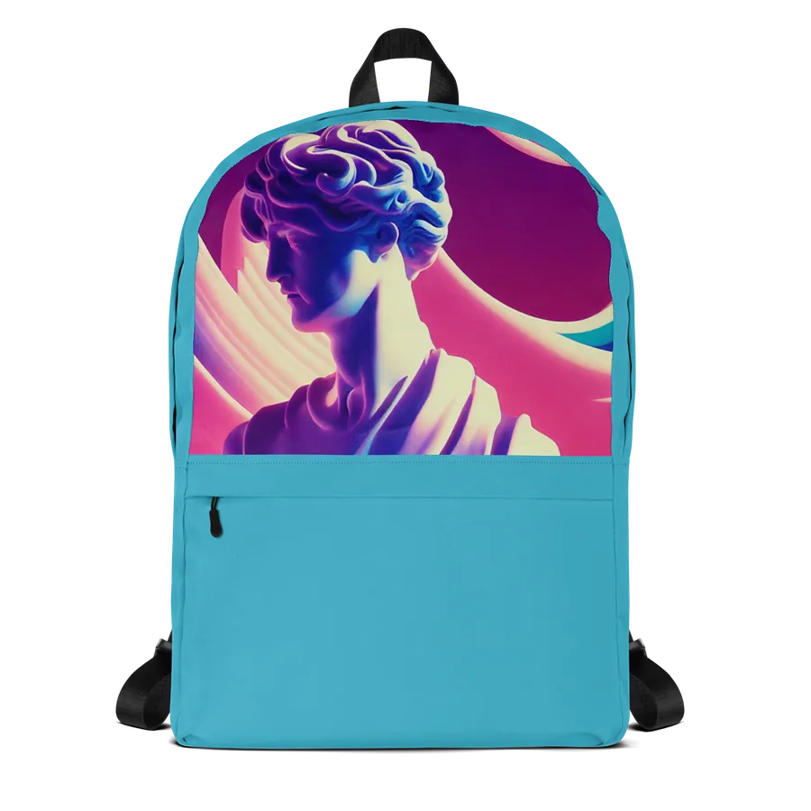 Greek God retrowave city Pop backpack Sky Blue product image (8)