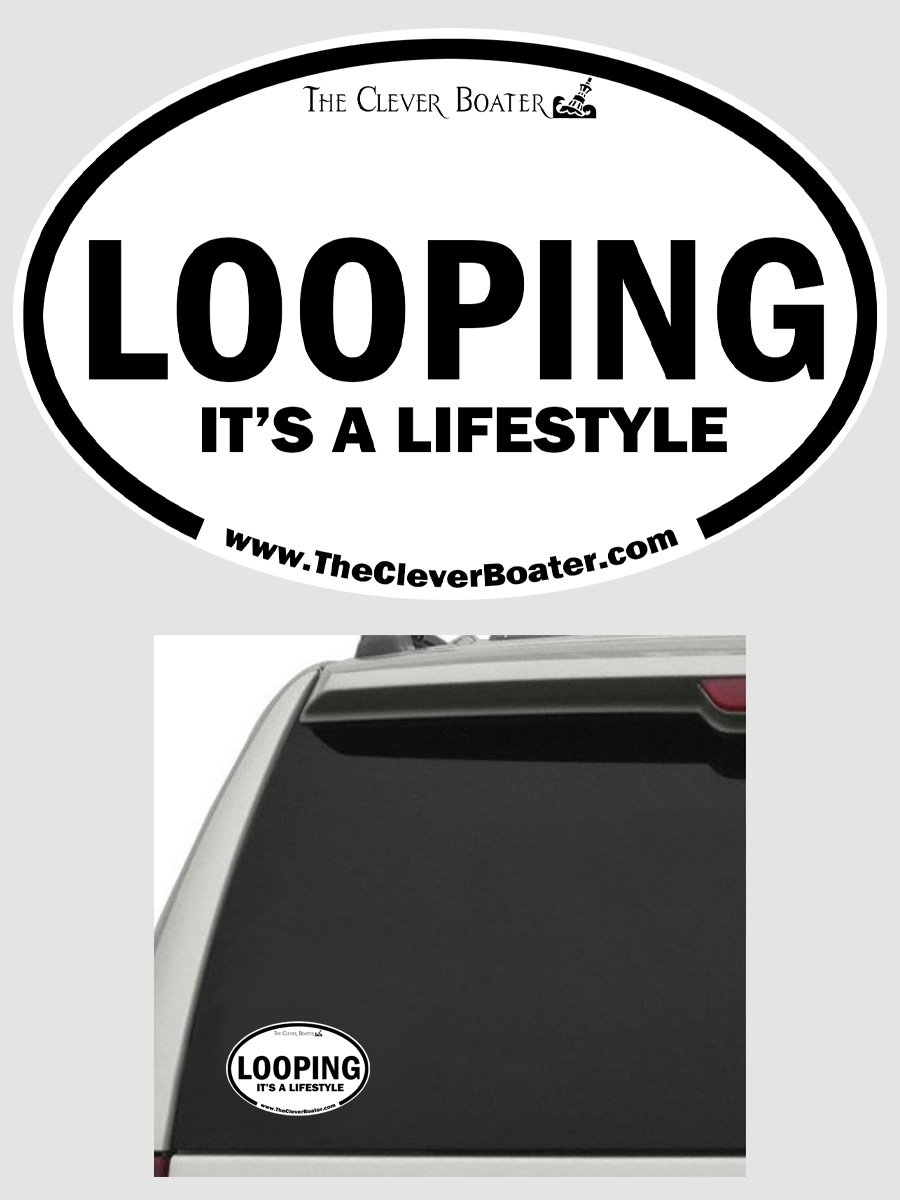 LOOPING - IT'S A LIFESTYLE - Euro style bumper sticker 4.5x3 inches product image (1)