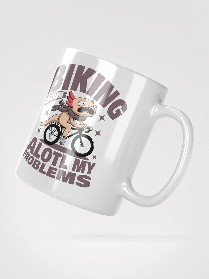 Biking Solves Alotl My Problems – Funny Axolotl Cycling Mug for Bike Lovers product image (2)