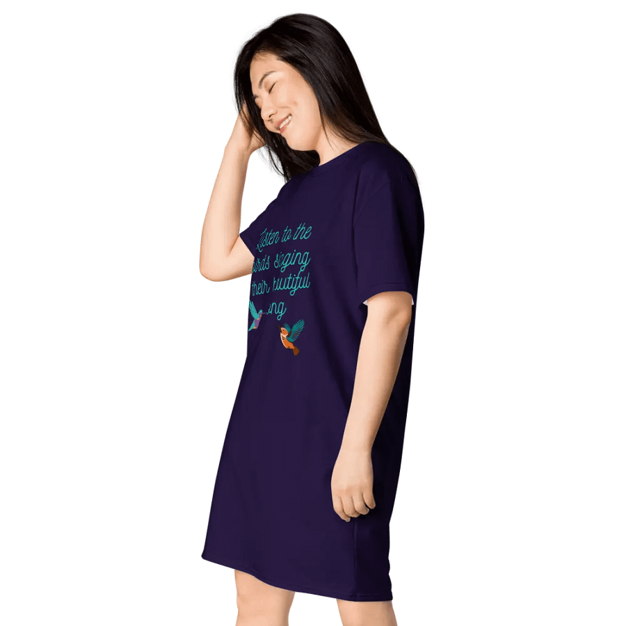 Listen to the birds singing their beautiful song - T Dress product image (12)
