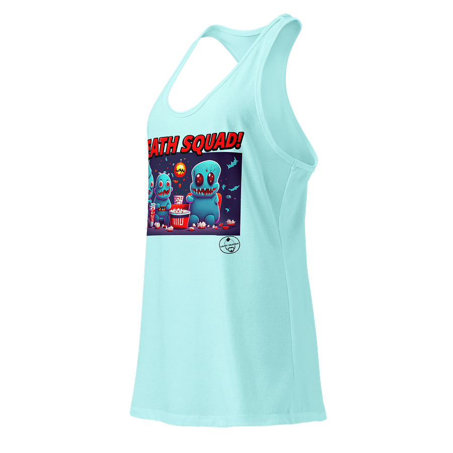 Death Squad Superhero Red Racer Back Tank Black Logo product image (2)