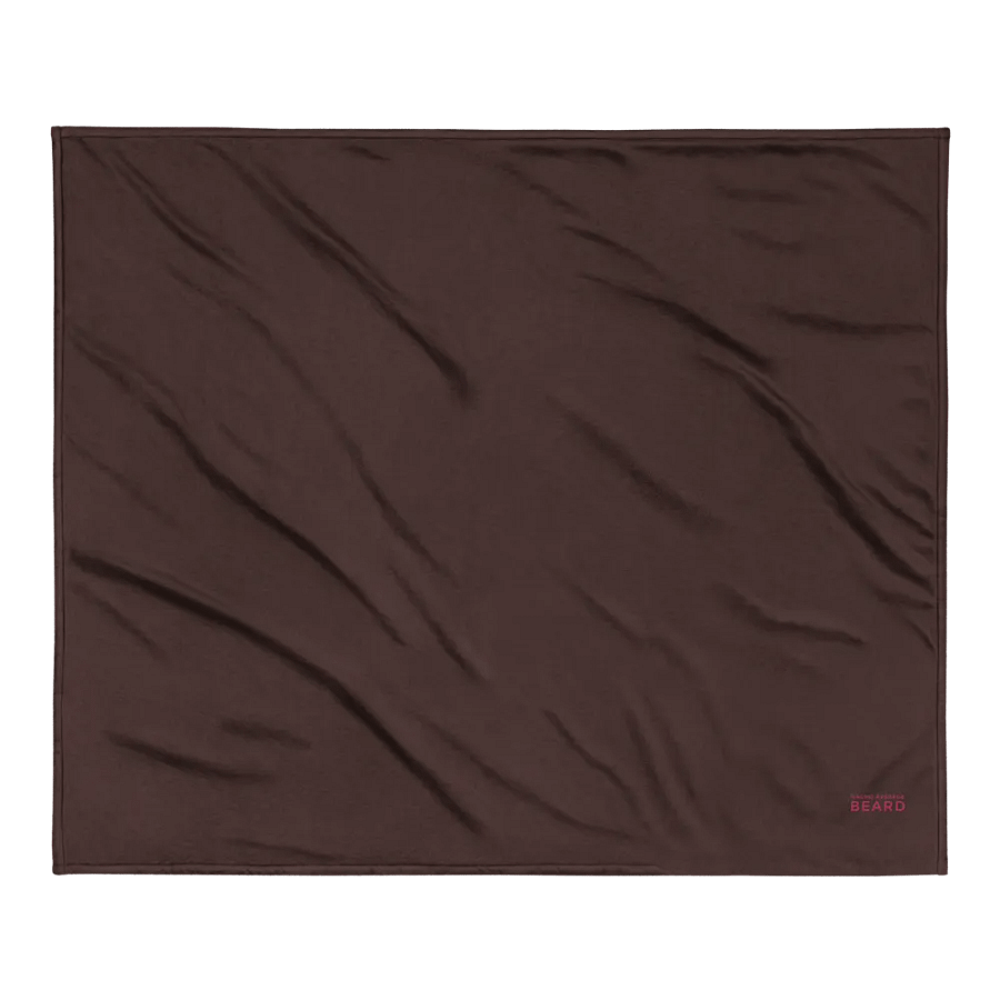 Nacho Average Beard Embroider Sherpa Blanket (Brown/ Flamingo) product image (2)
