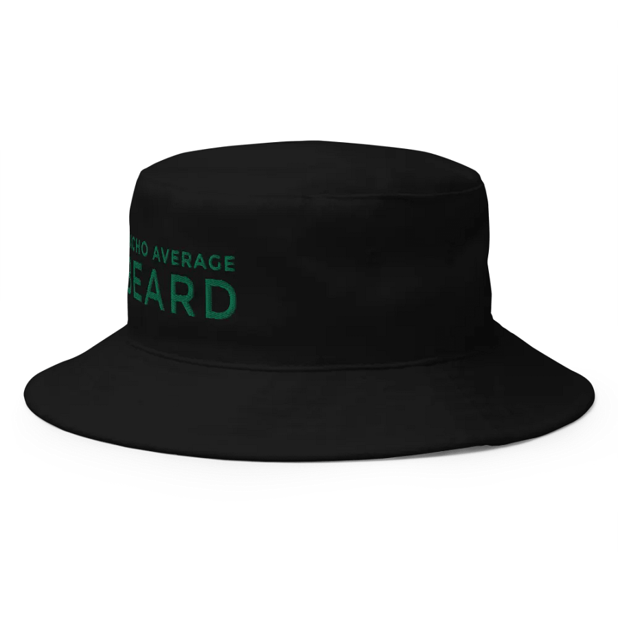 Nacho Average Beard Black Bucket Hat (Green Embroidery) product image (2)