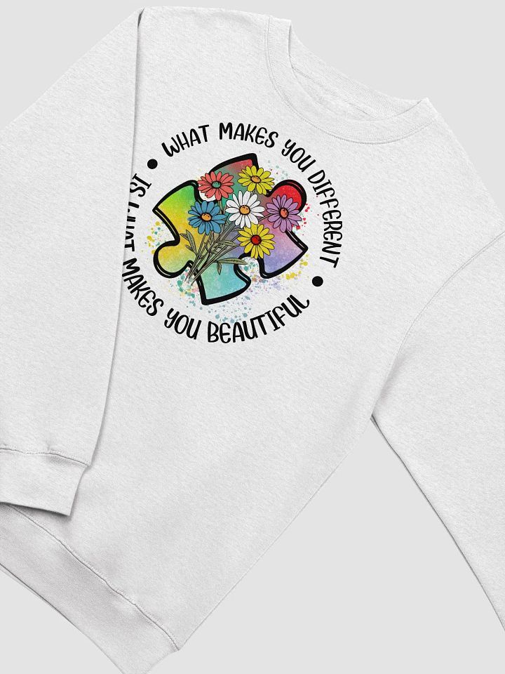 AUTISM Puzzle Piece Bouquet Sweatshirt product image (2)