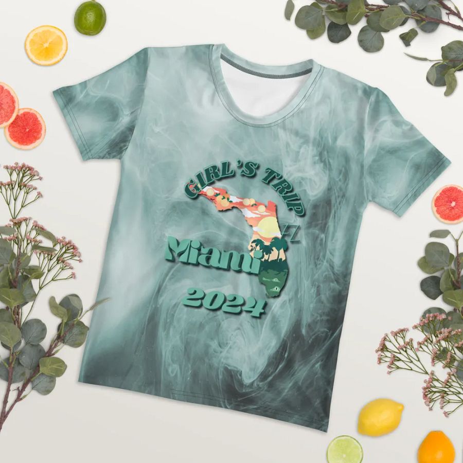 Girls Trip Miami, Fl 2024 All Over Print T-shirt product image (7)