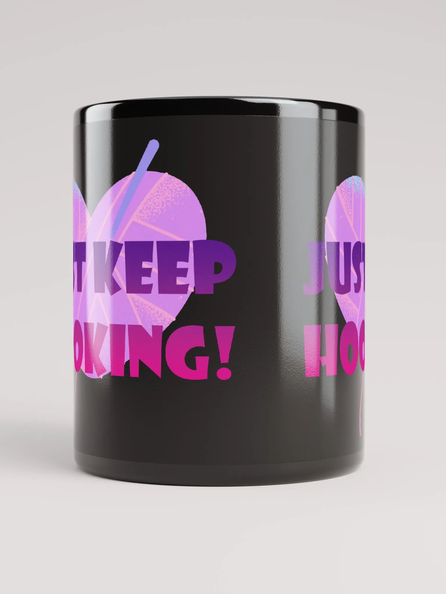 Just Keep Hooking Black Mug product image (5)