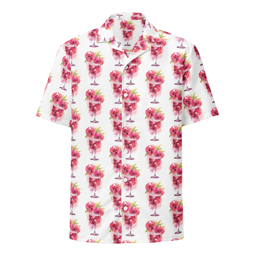 Hawaiin Style Shirt, Button Up, Unisex, Tropical Wine product image (1)