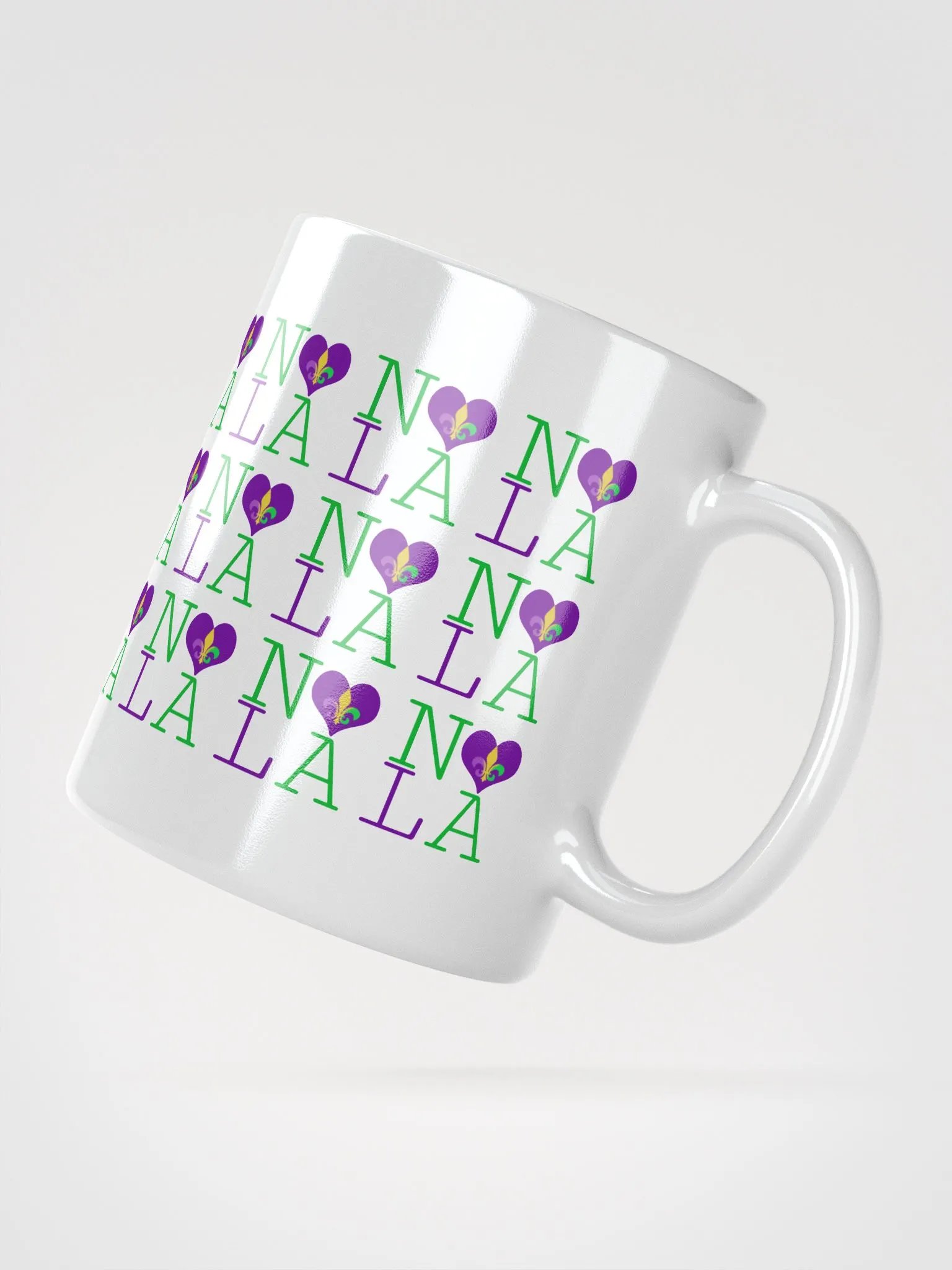 I LOVE NOLA **LEGACY MUG** (MARDI GRAS INFINITY WALL) product image (4)
