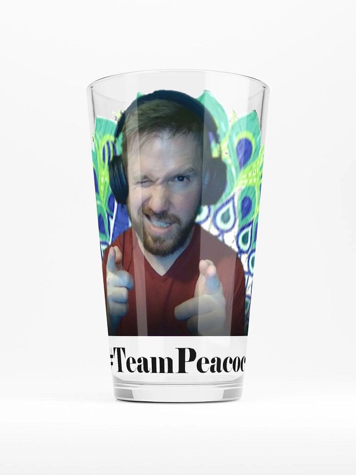 #TeamPeacock Pint Glass product image (1)