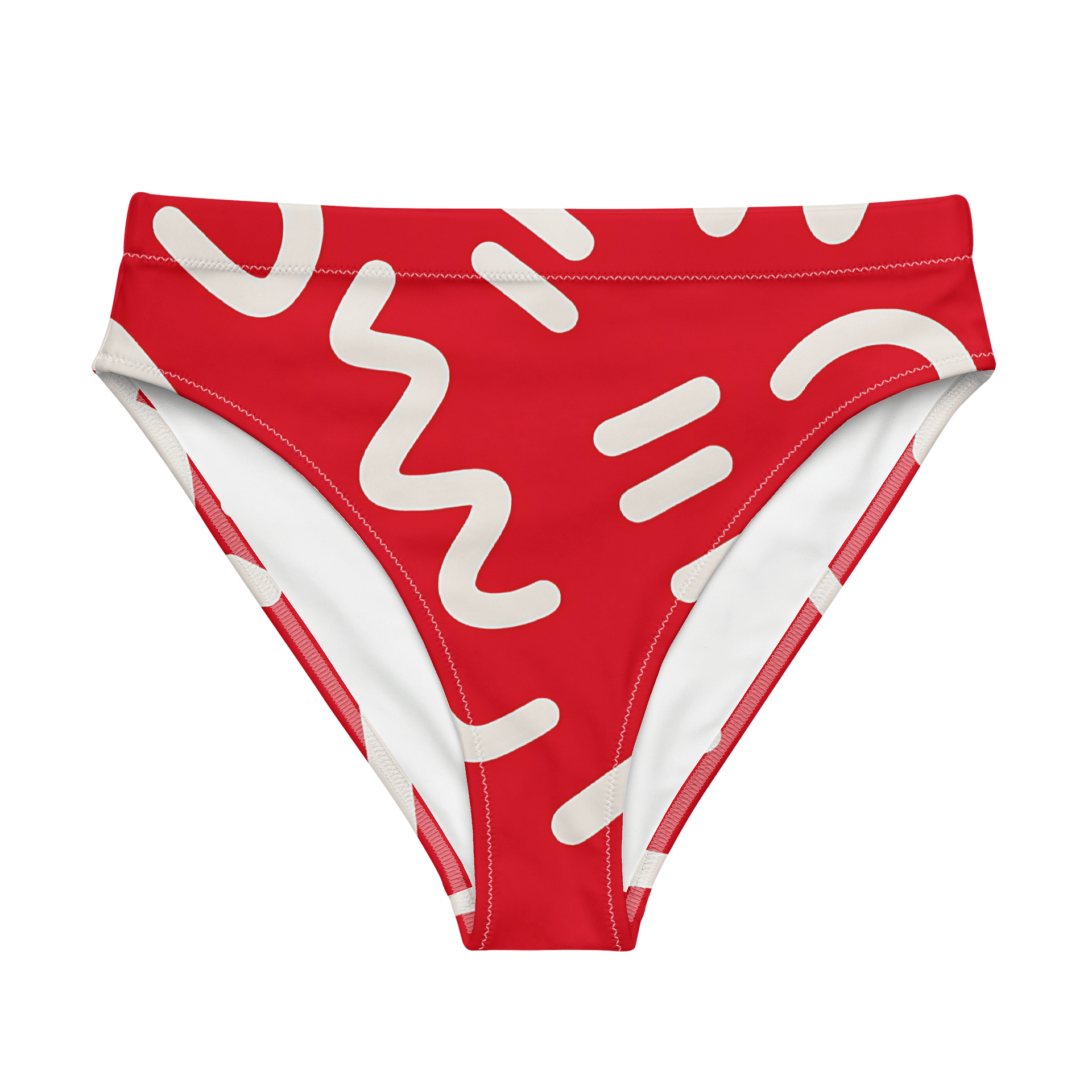 Vibrant Red Abstract Bikini Bottoms product image (1)