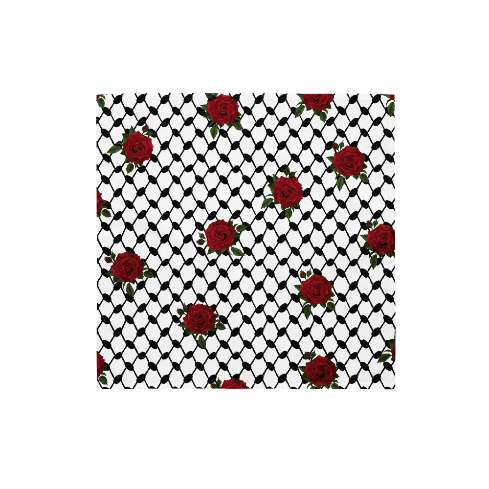 Kufiya Bandana Rose Keffiyeh product image (4)