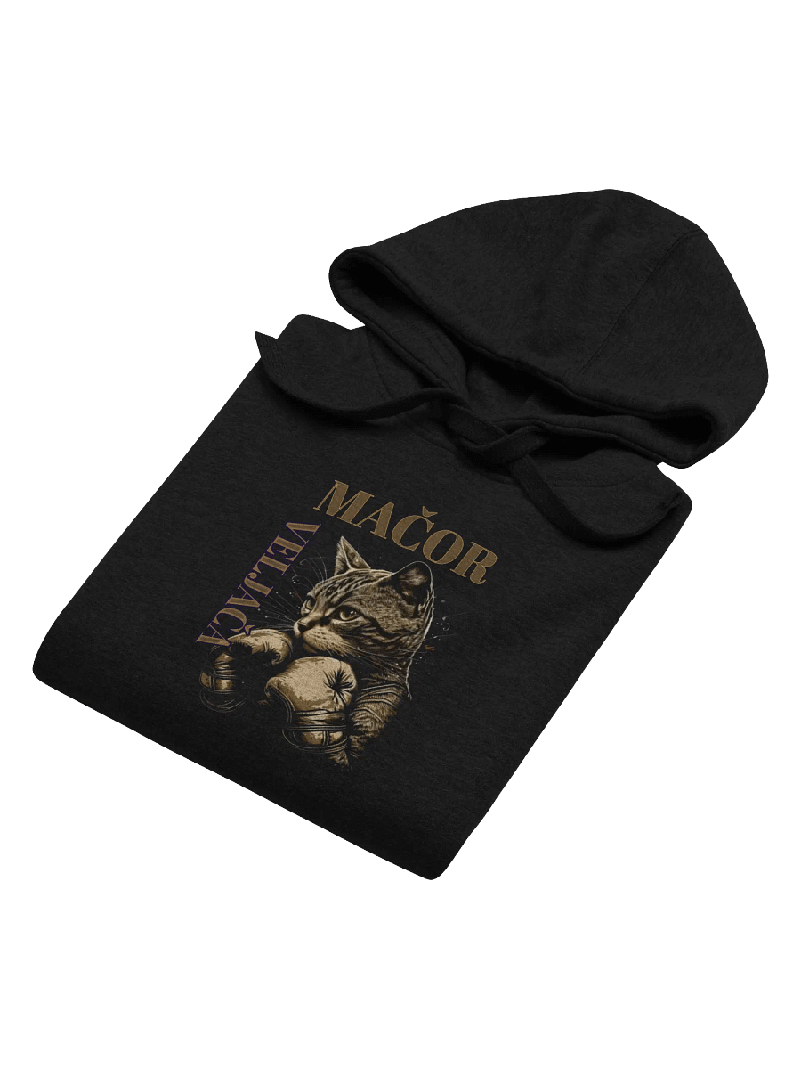 Mačor Veljača Boxing Cat Premium Hoodie product image (6)
