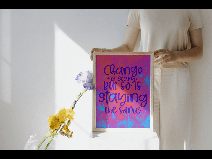 Change Is Scary Printable Wall Art product image (7)