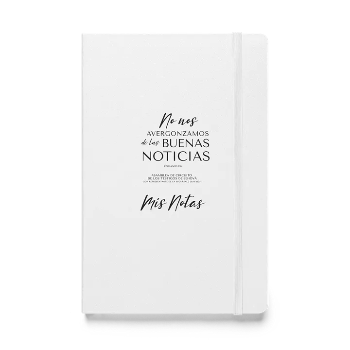 'No nos avergonzamos de las buenas noticias' Hardcover Notebook product image (11)
