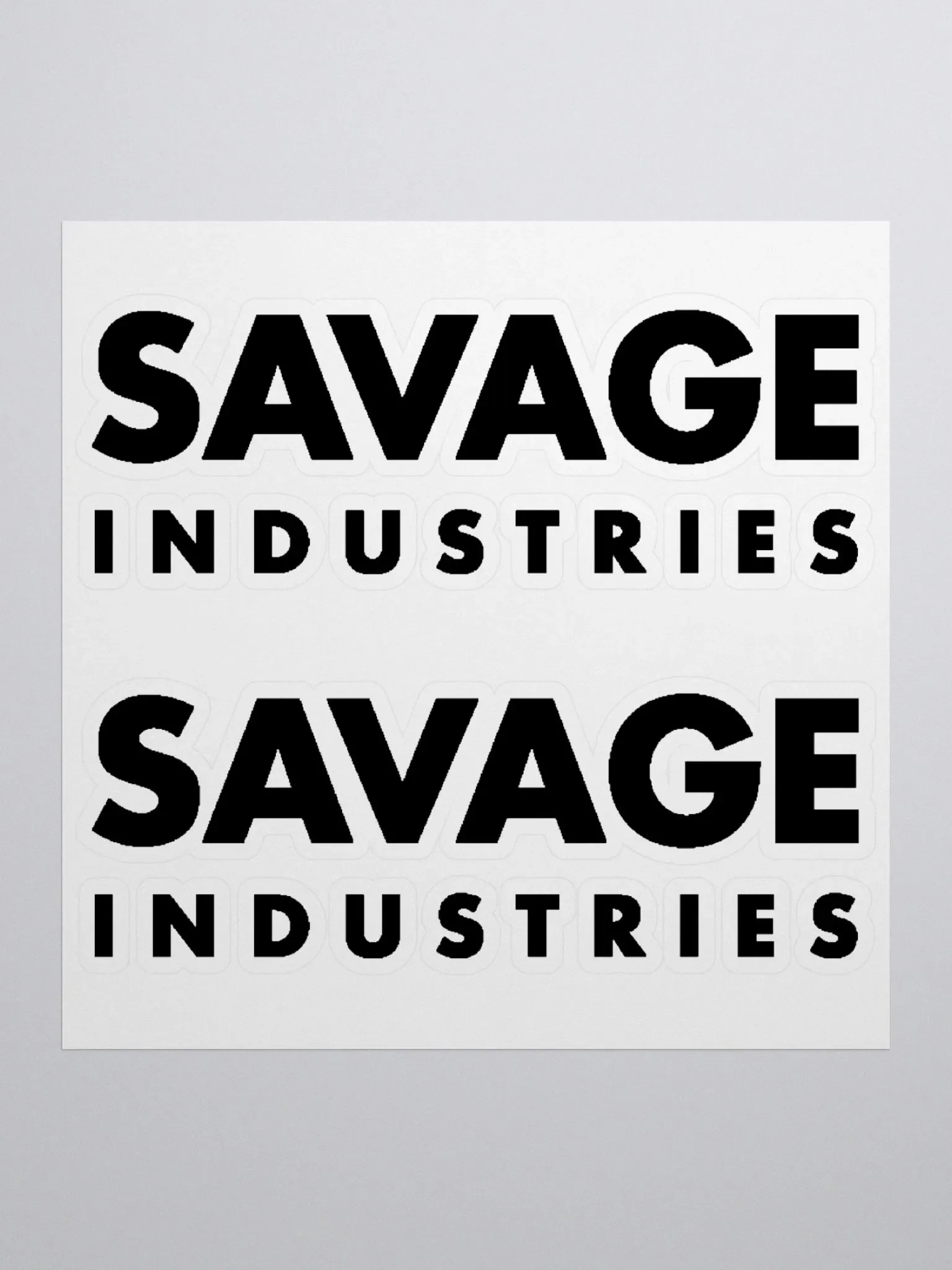 Savage Industries - Black Logo (Die-Cut Sticker) product image (1)