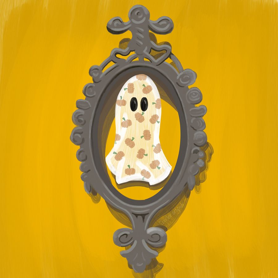 Pumpkin Ghost Print product image (1)