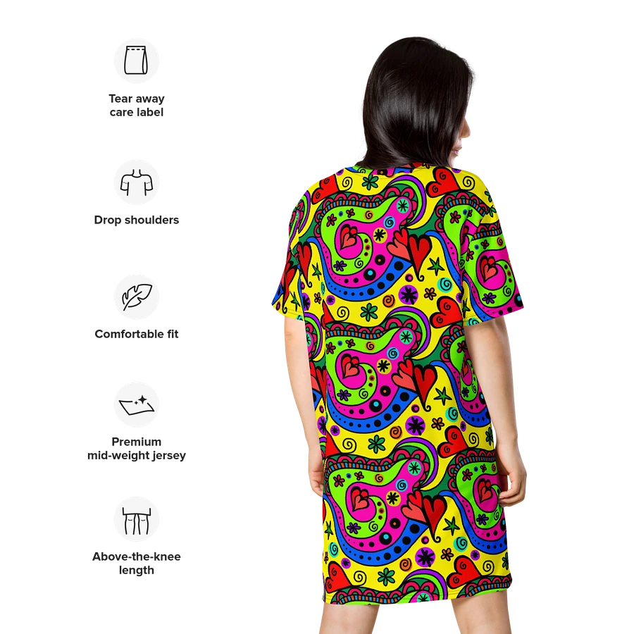 Vibrant Swirls T-Shirt Dress product image (11)