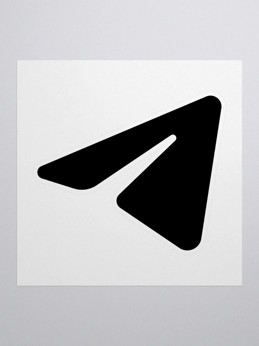 Pegatina de vinilo troquelada logo Telegram negro product image (3)