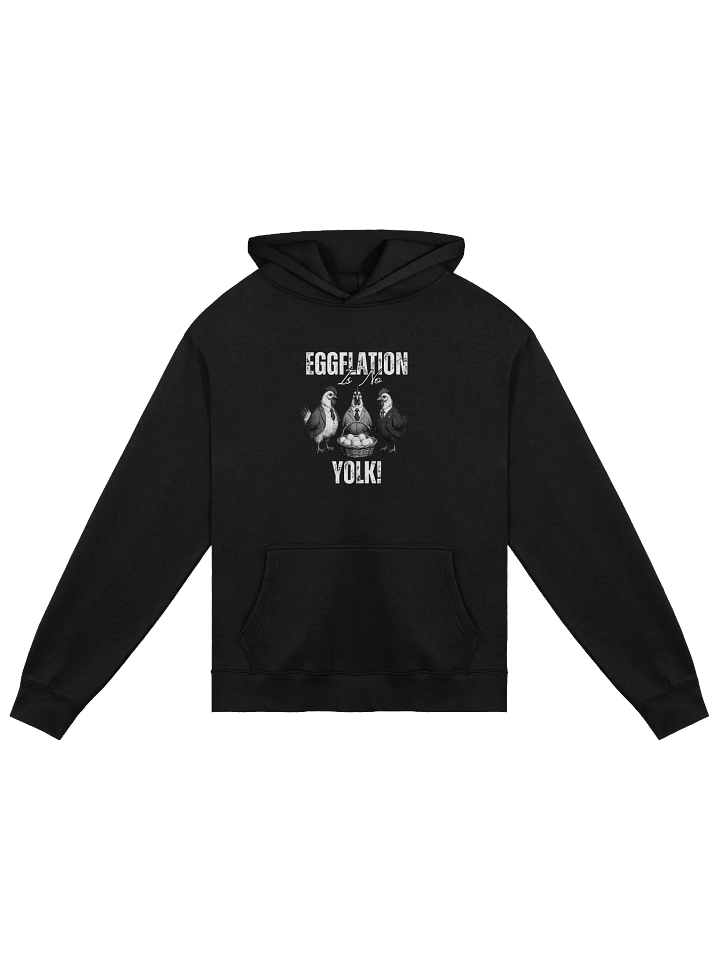 Eggflation is no Yolk! - Humorous Easter Black Hoodie product image (2)