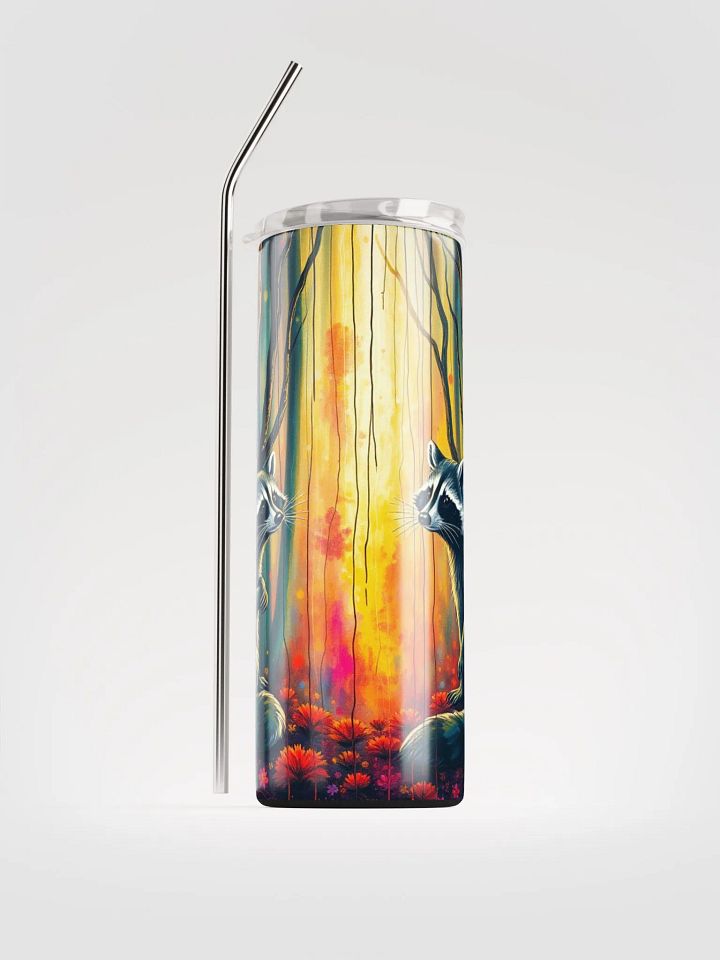 Whimsical Forest Raccoons Stainless Steel Tumbler product image (1)