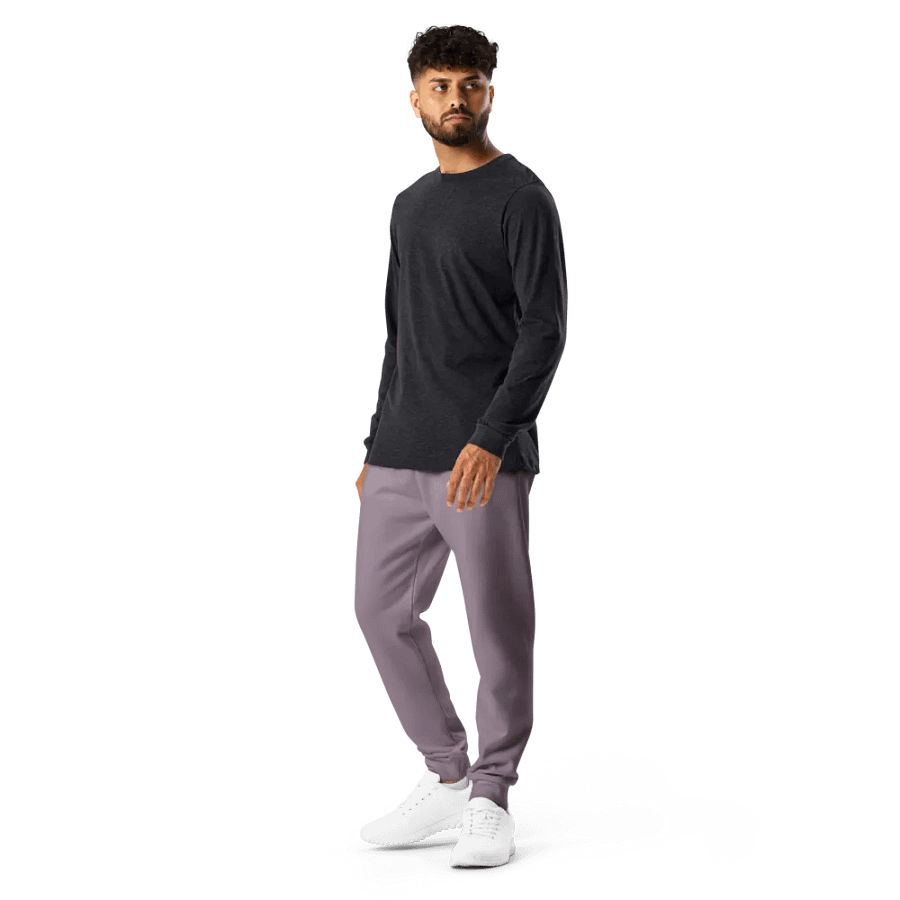Plain Faded Orchid Grey Soft Summer Recycled Polyester Premium Men's Joggers by Treasure Pie product image (12)