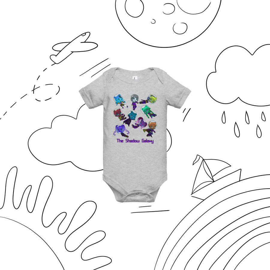 The Shadow Galaxy (Floating Shadow Bears) - Baby short-sleeved one piece product image (4)