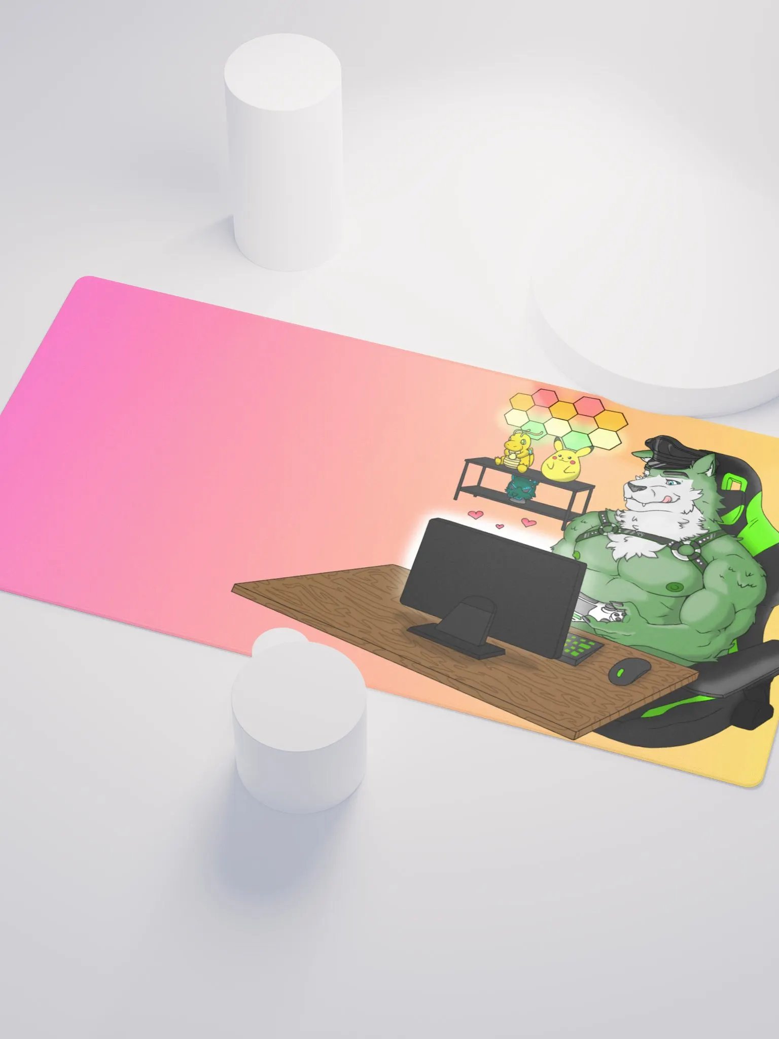 Cozy Wolf Dad Gaming Mouse Pad (Sunrise / Right) product image (3)