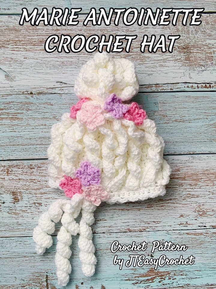 Marie Antoinette Wig Crochet Pattern, Rococo Cosplay Costume Wig product image (1)