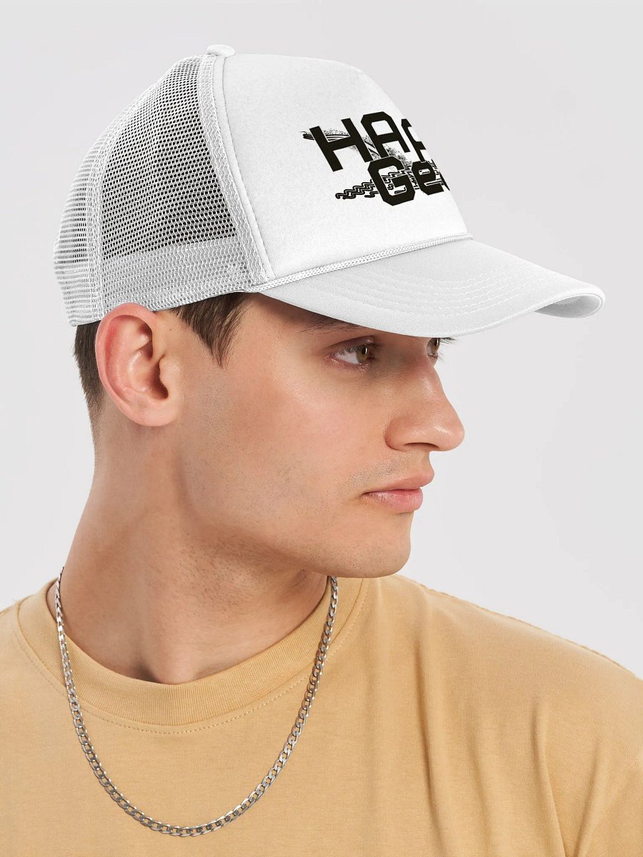 Foam Trucker Hat - Black HApex Gear White Logo product image (6)