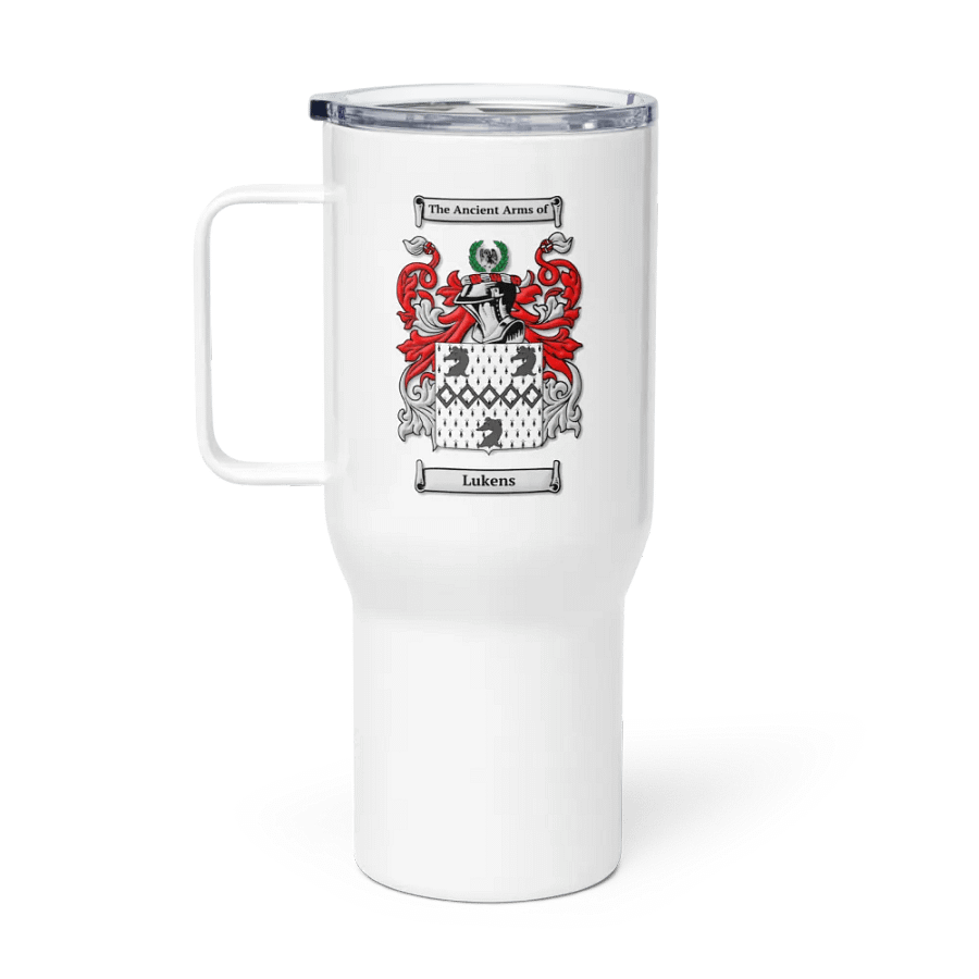 Lukens Family Crest - Travel Mug w/ Handle product image (1)