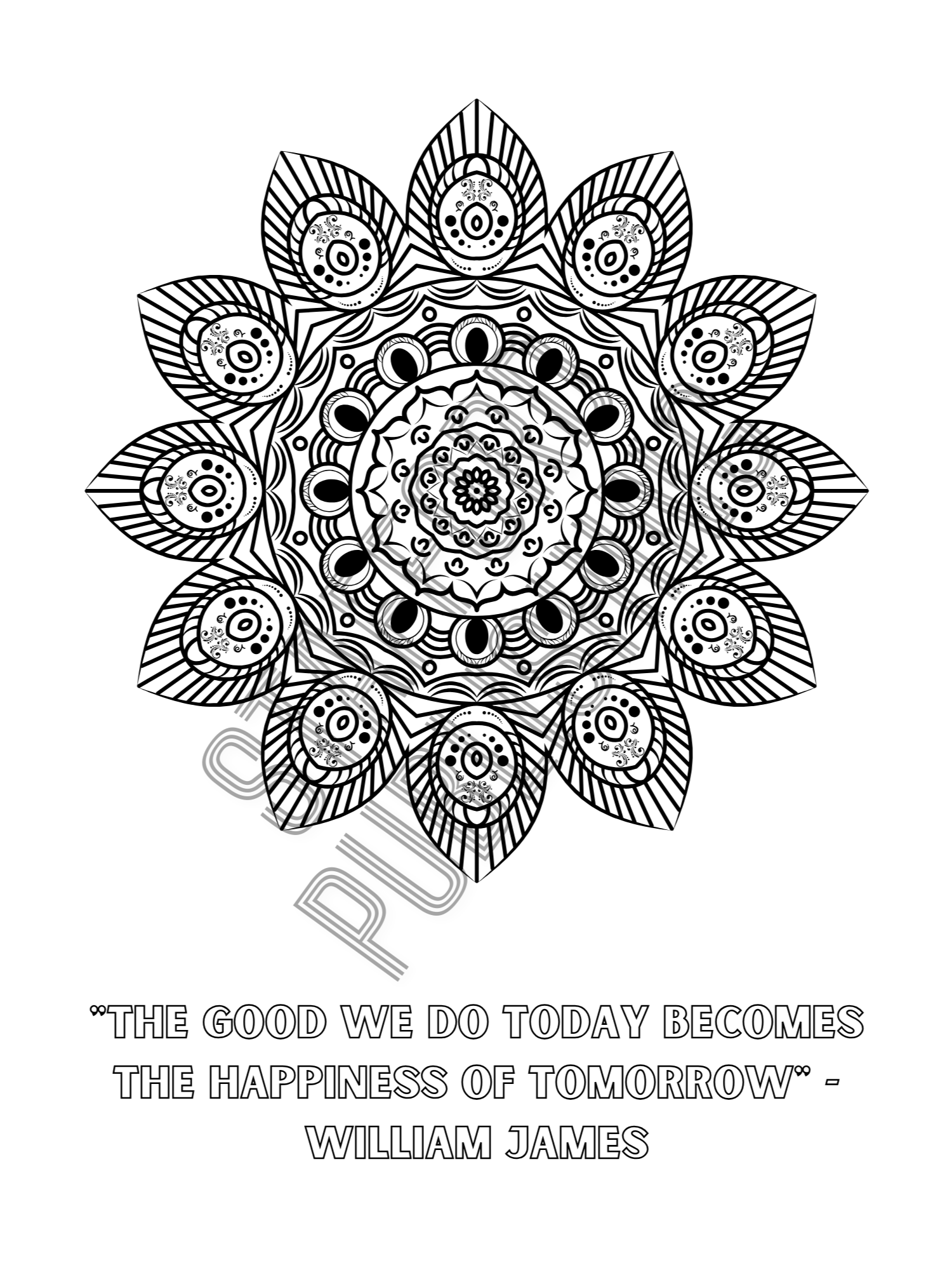 Mandala Coloring Book with Famous Quotations Printable Version product image (8)
