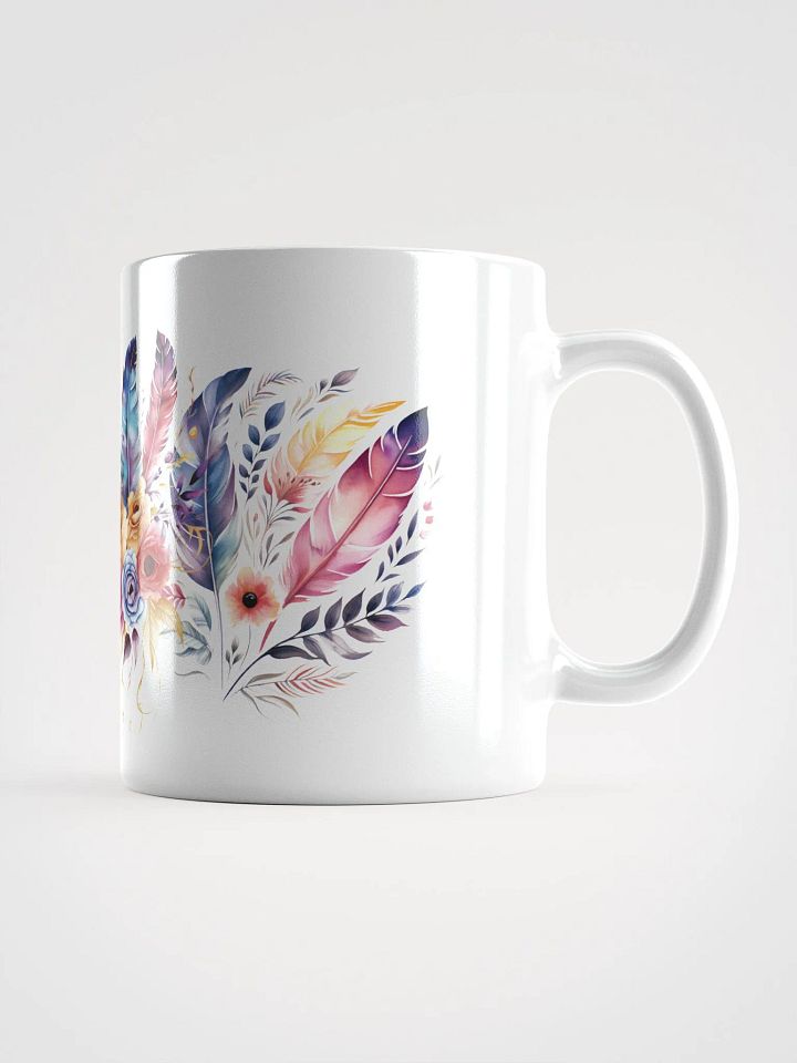 Vibrant Feathers and Roses Mug product image (1)