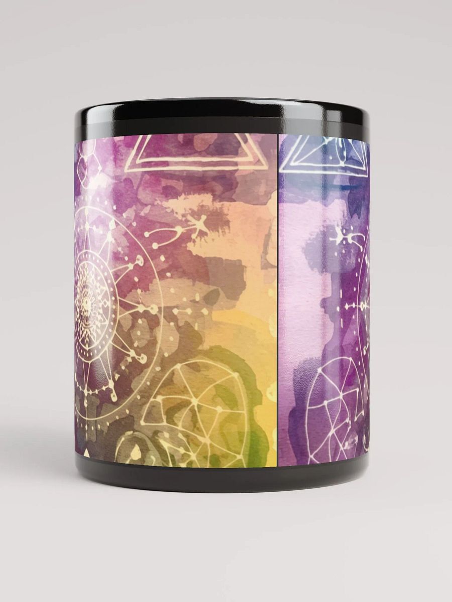 Sacred Geometry, Glossy Black Mug product image (6)