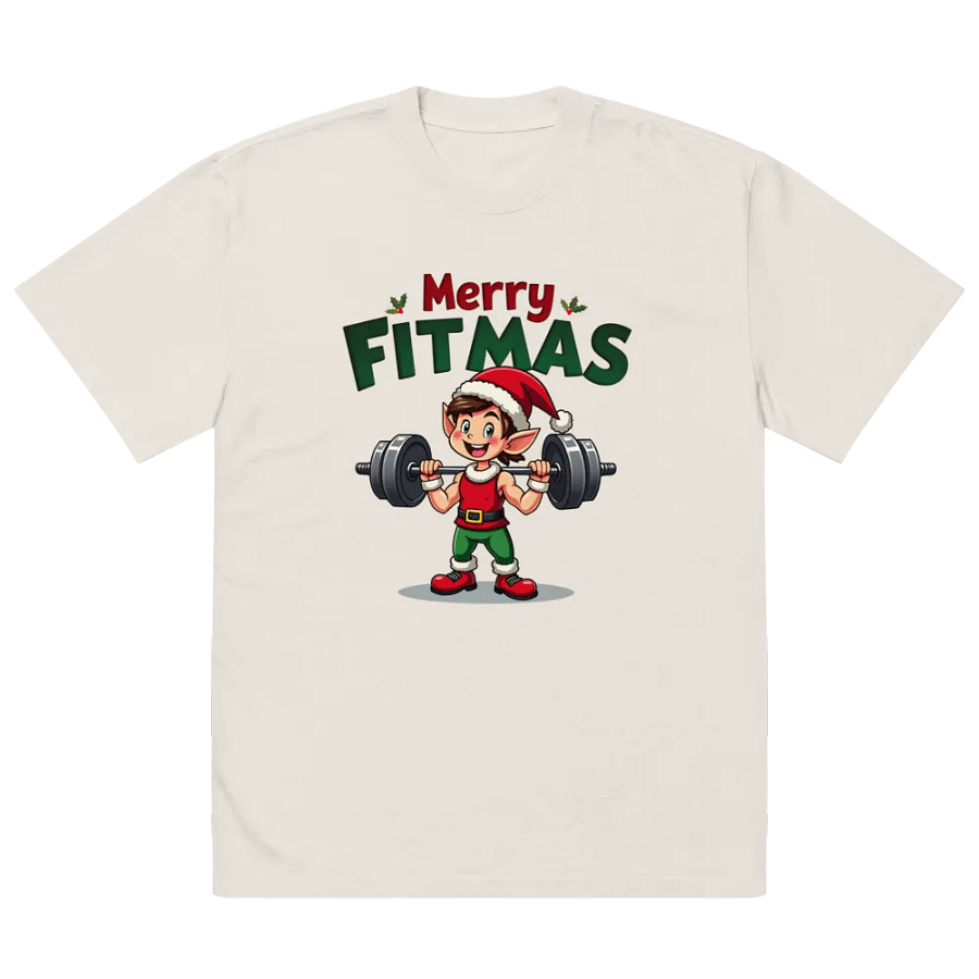 Merry Fitmas Elf Oversized Tee product image (2)