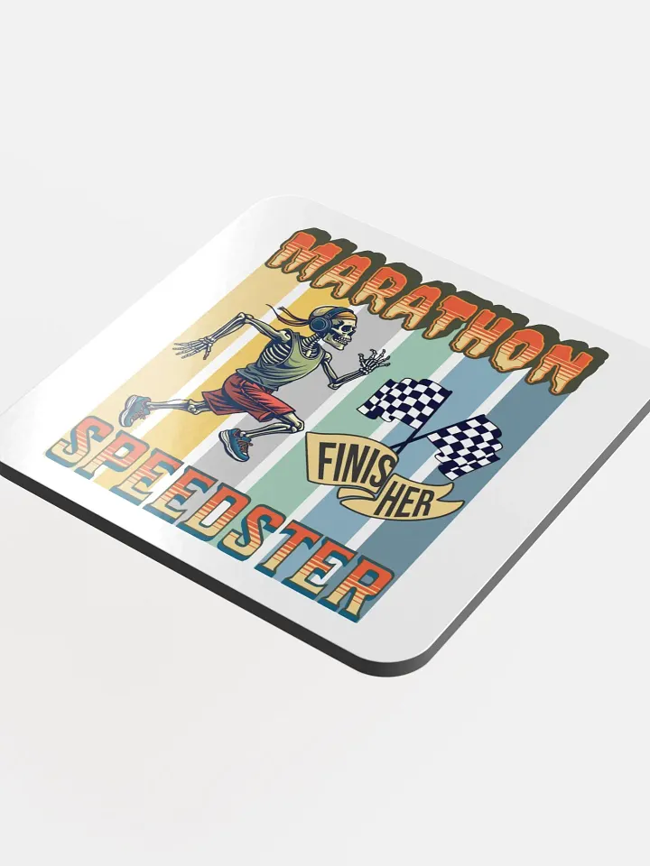 Marathon Speedster Skeleton Running Cork Coaster product image (1)