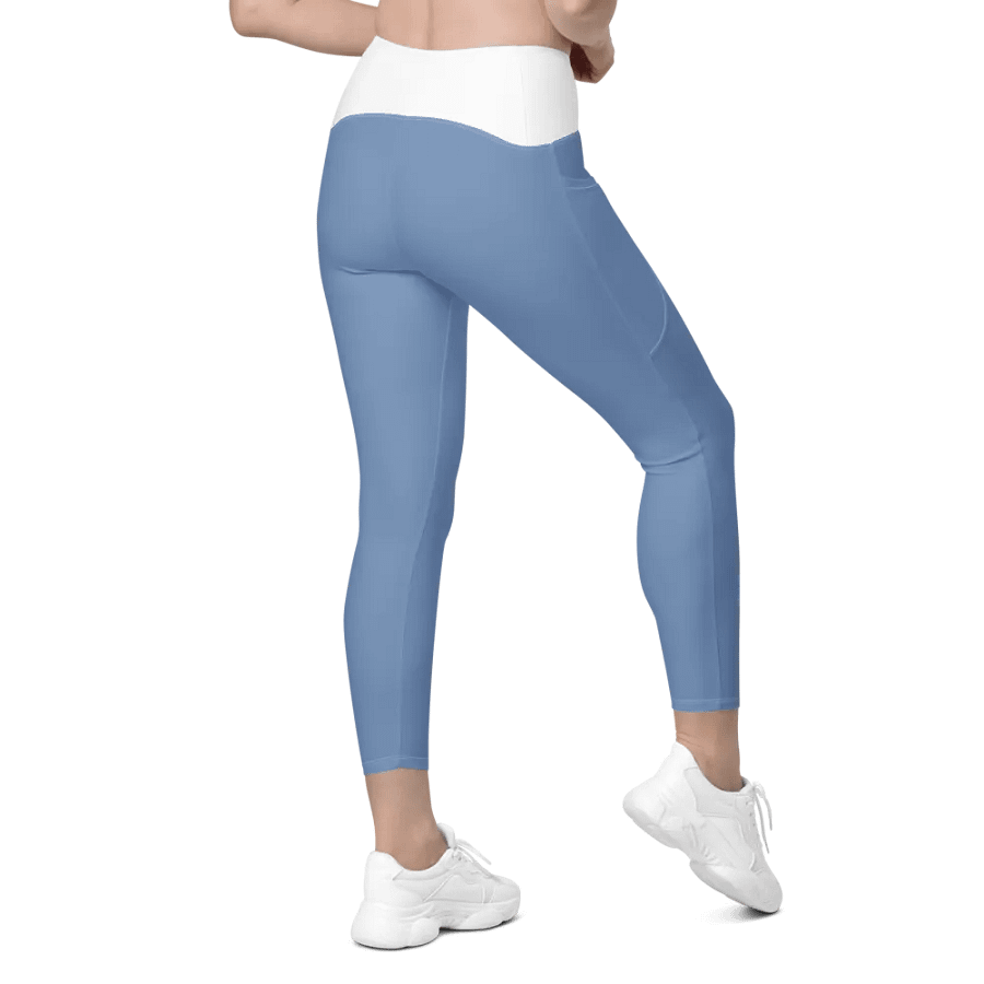 Women's High Waisted Leggings, Light Blue product image (7)