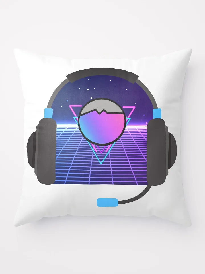 Battle Chicken Headset Throw Pillow product image (2)