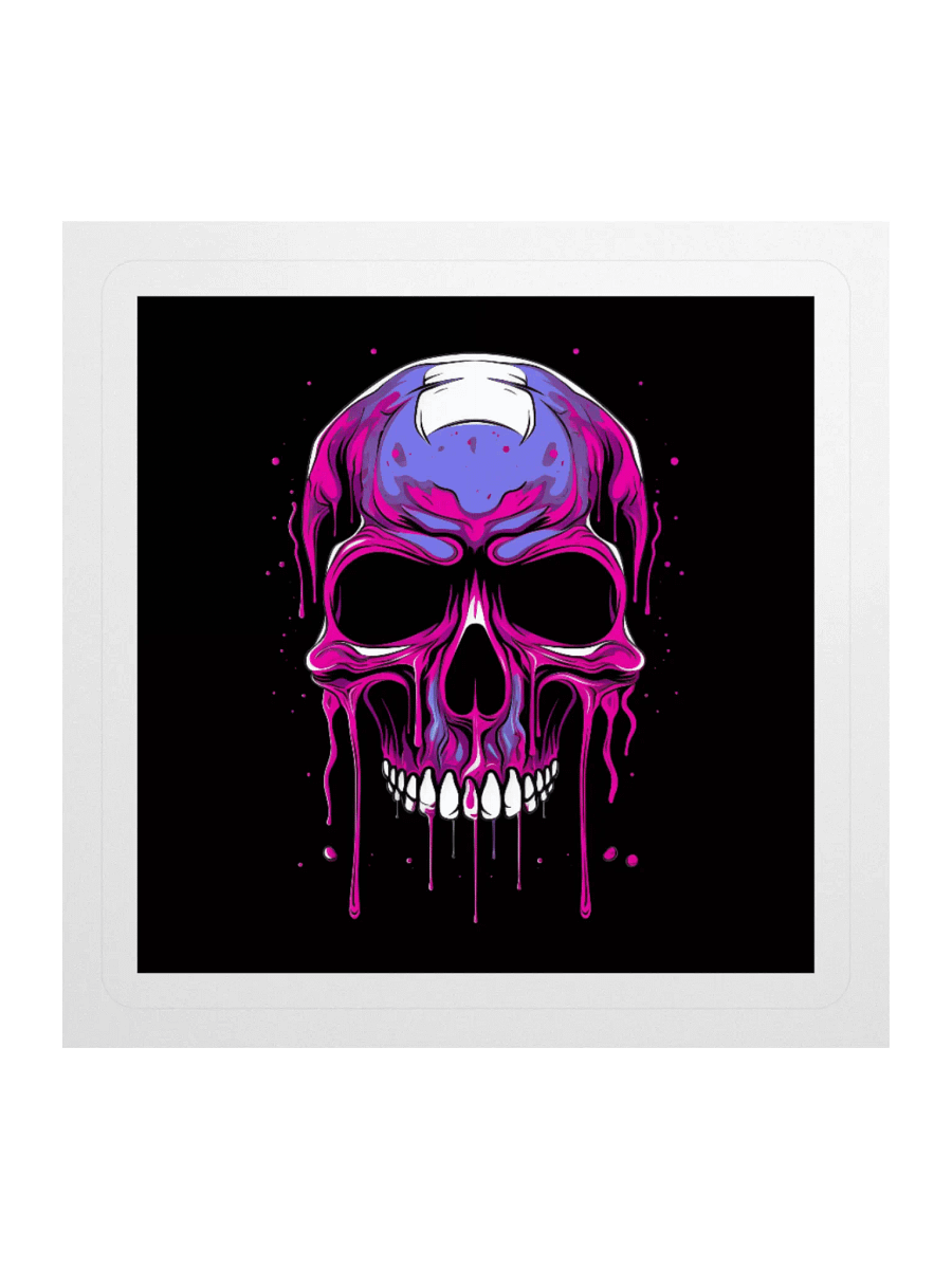 Single Creepy Skull Logo Sticker product image (1)