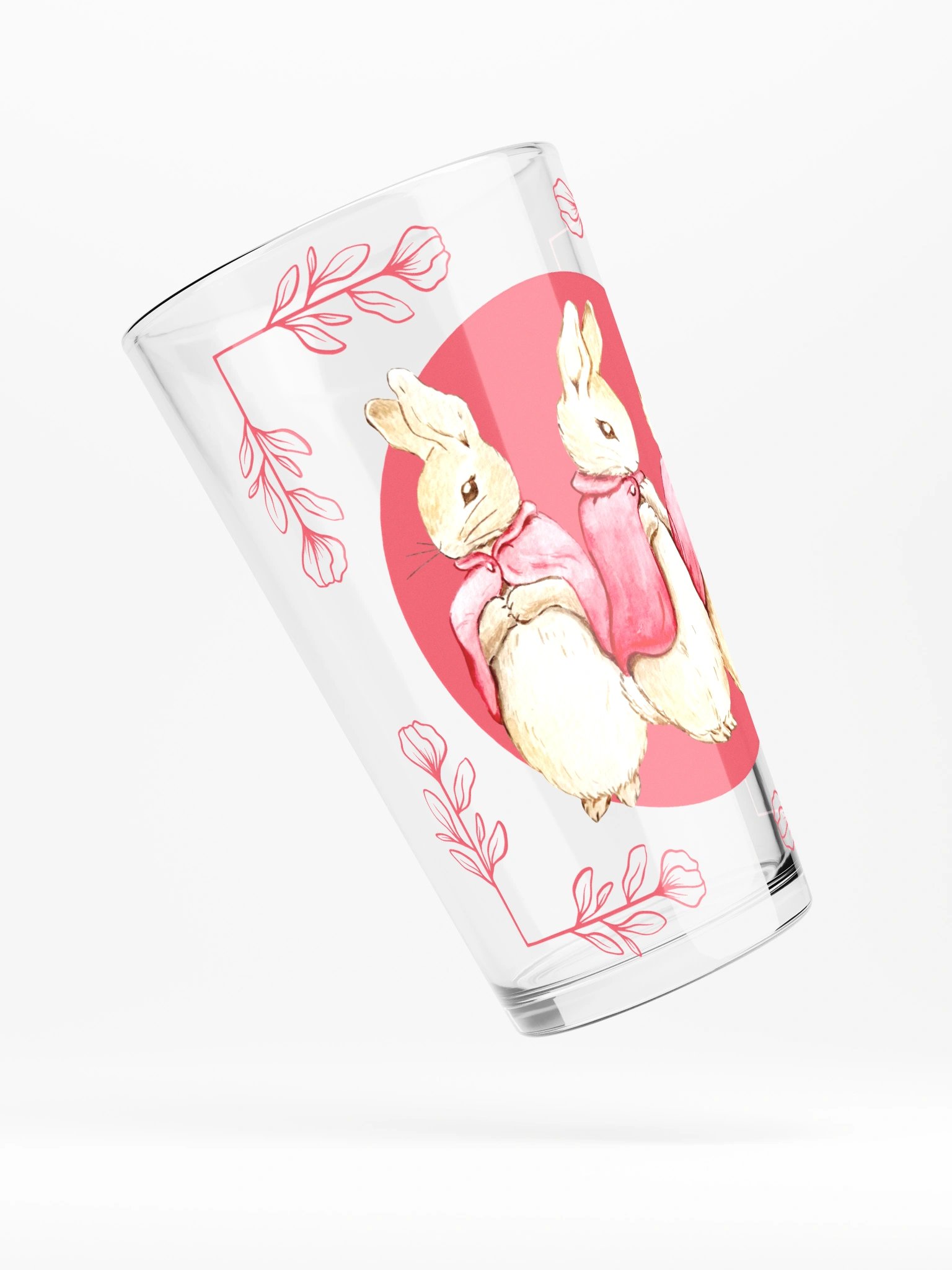 Rabbit Red Cloak Watercolor Pint Glass product image (4)
