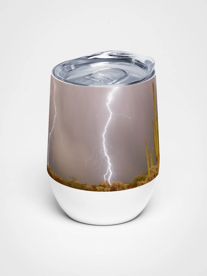 Saguaro and Lightning Wine Tumbler product image (2)
