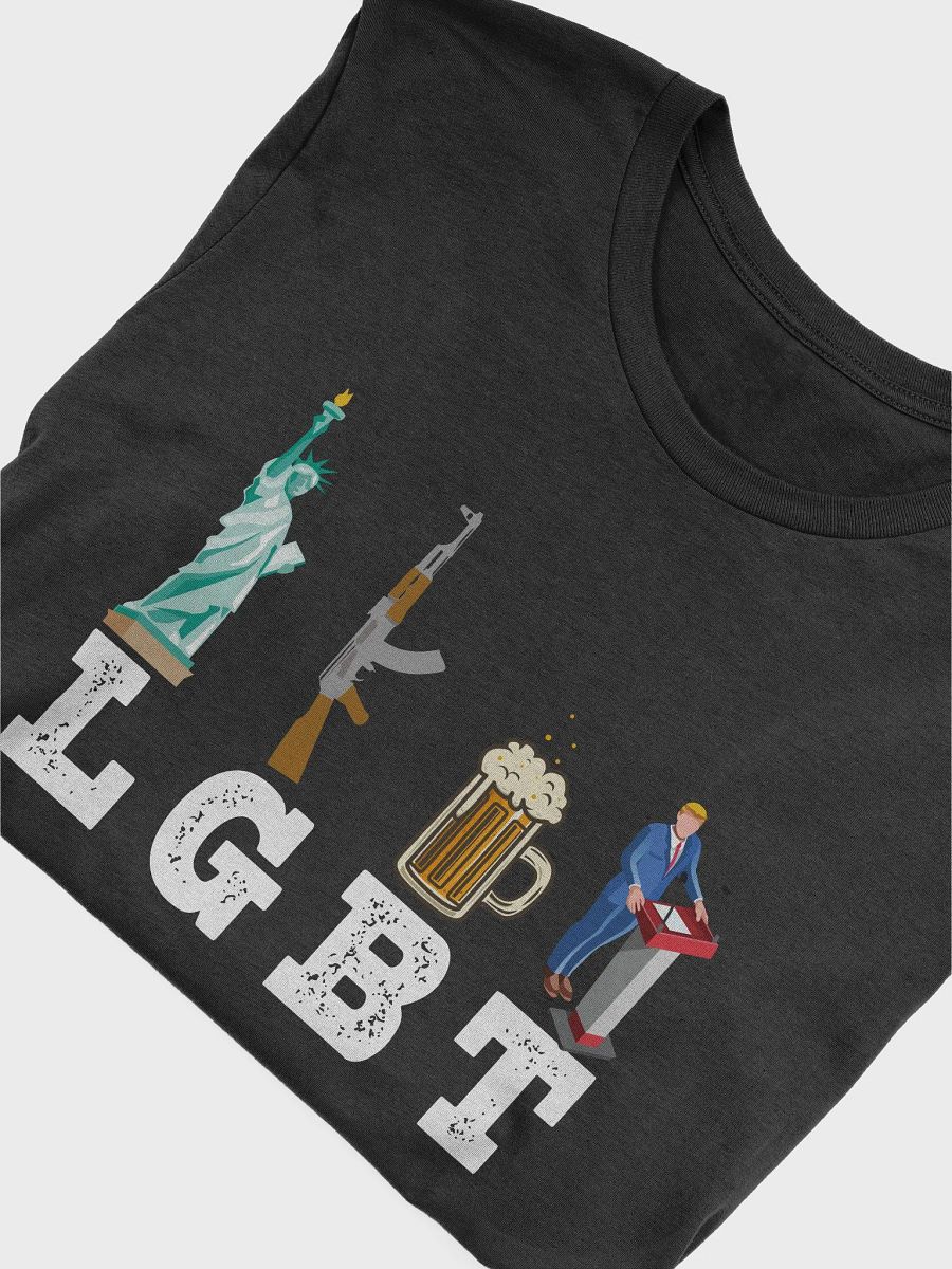 LGBT Liberty Guns Beer Trump Political Support Republican Men's T-Shirt product image (4)