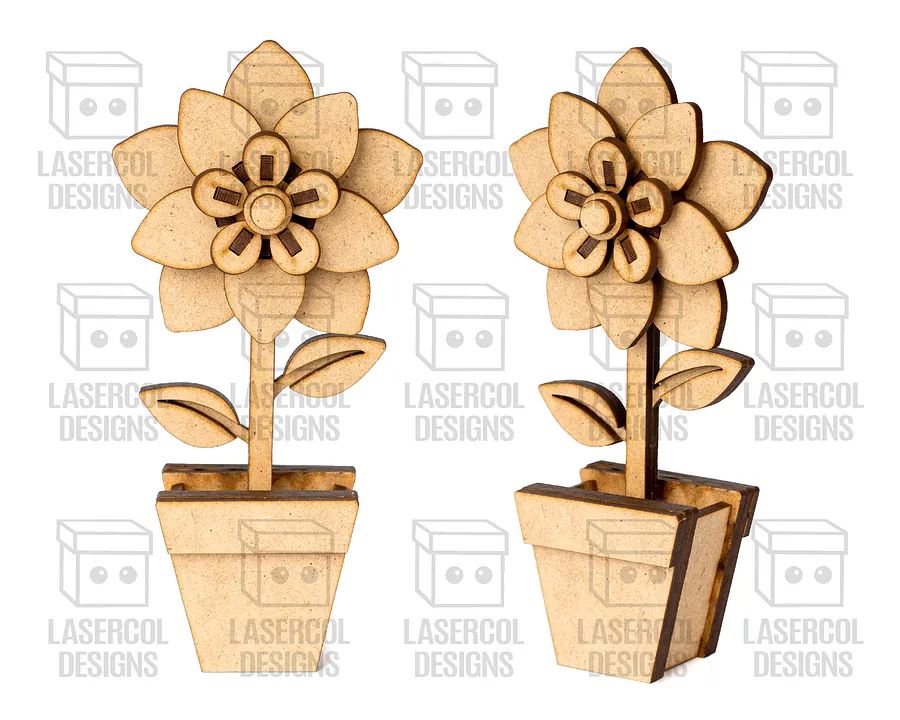 Flowers Set 3d - Laser Cut Files product image (5)
