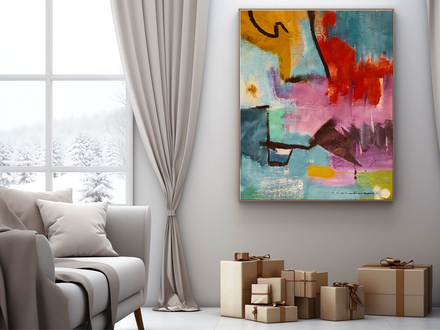 digital poster, original abstract painting, wall art, abstract wall art product image (6)