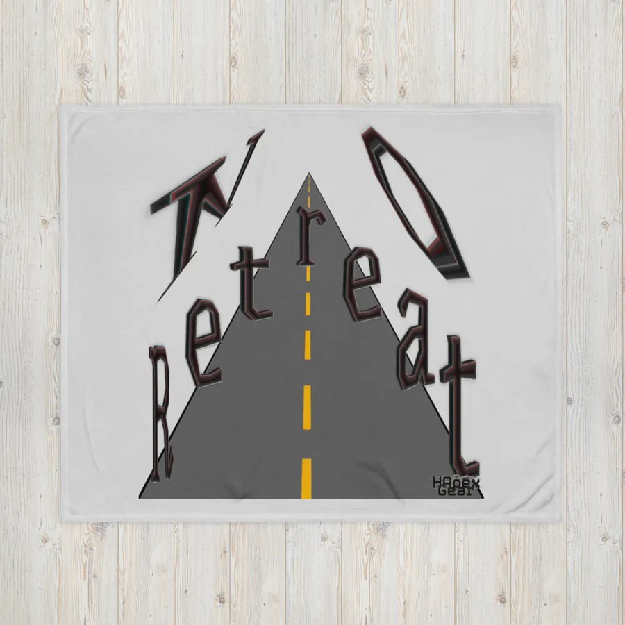 No Retreat - White - Throw Blanket product image (4)