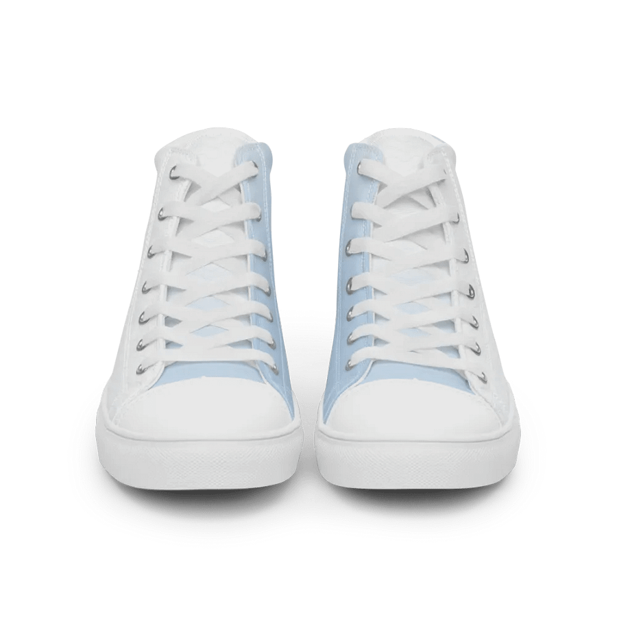 F3 Horse Logo Women's High Neck Canvas Shoes (Sky Blue) product image (3)