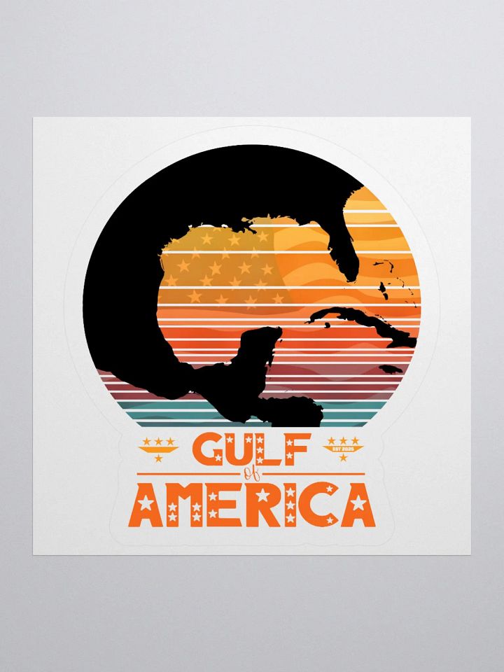 Gulf of America Vintage Sunset Sticker product image (2)